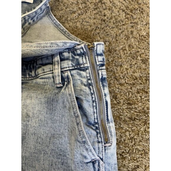 OLD NAVY Denim Acid Wash Overalls Straight Leg Workwear Y2K 90s Retro Casual 6 - Picture 6 of 12